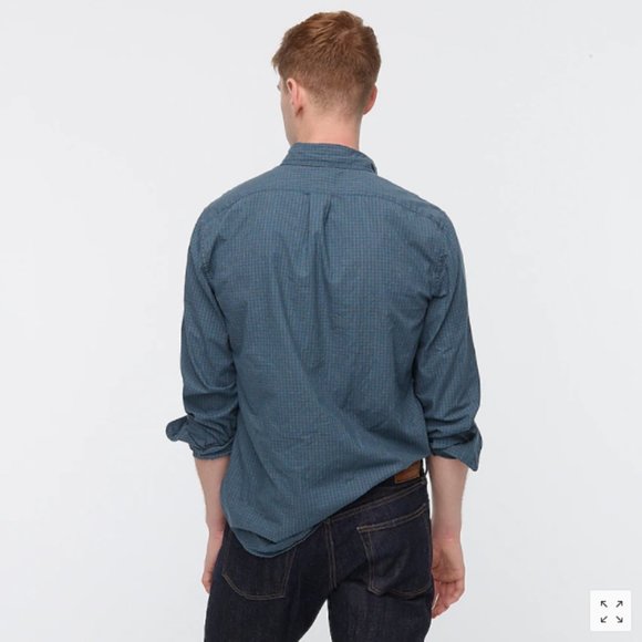 J.Crew Men's Slim Stretch Secret Wash Shirt Cotton - Picture 3 of 4